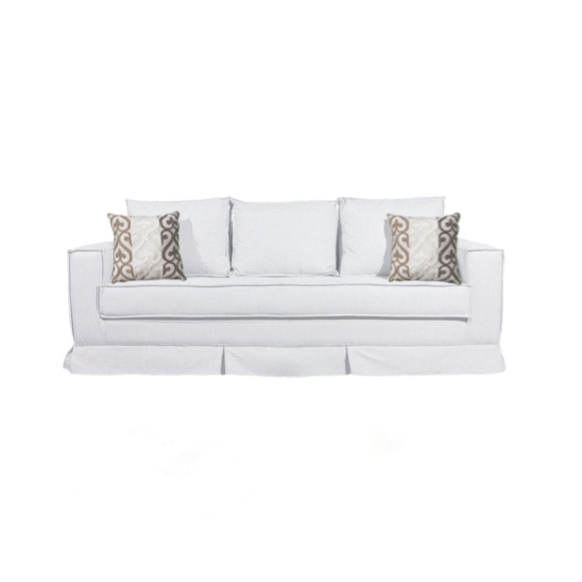 Sofa  resortes blanco invierno mod Milano-0