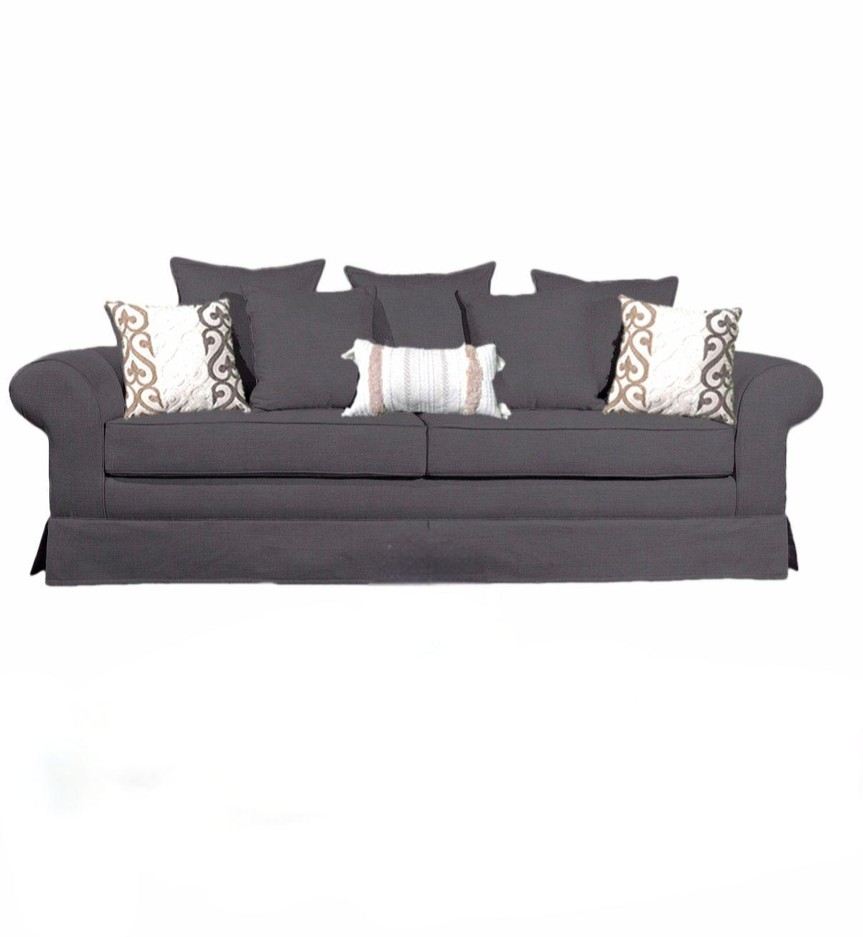 Sofa  Mambo premium con resortes color grafito  modelo  Mambo -0