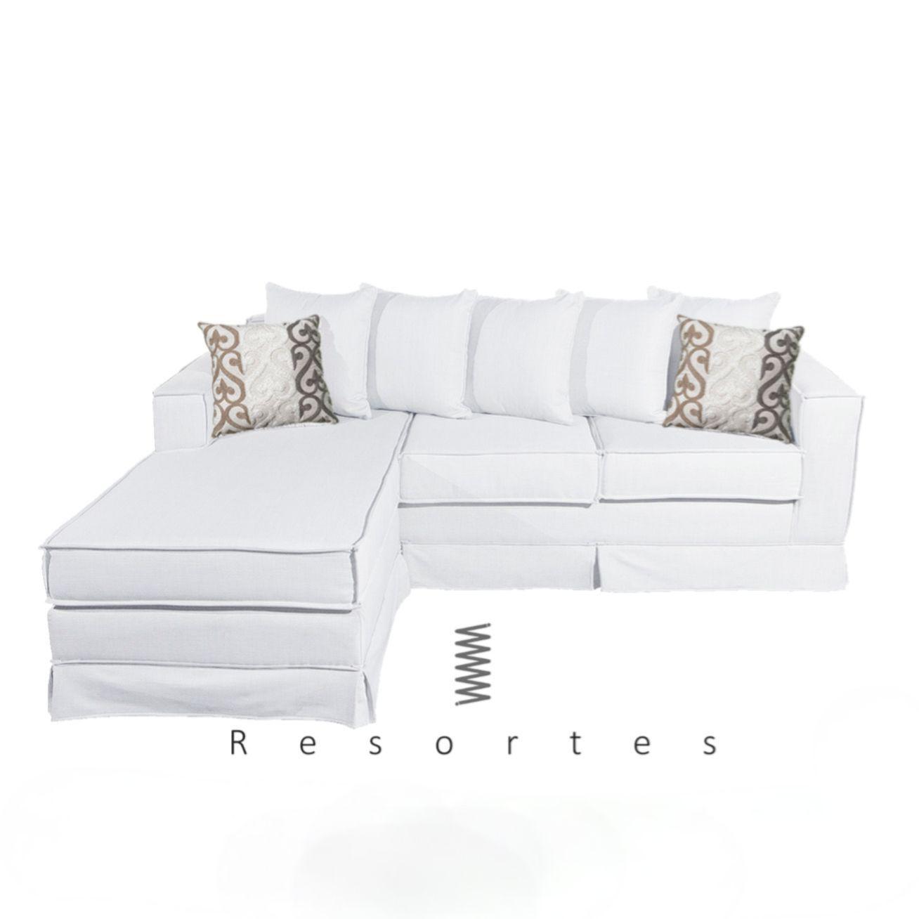 Sofa seccional interProvenza Blanco invierno resortes-1