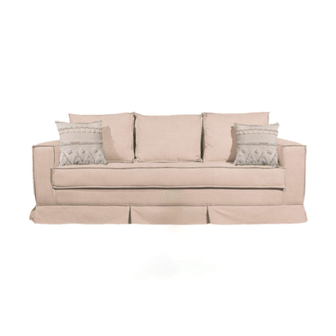 Sofa premium resortes  color beige modelo Milano-0