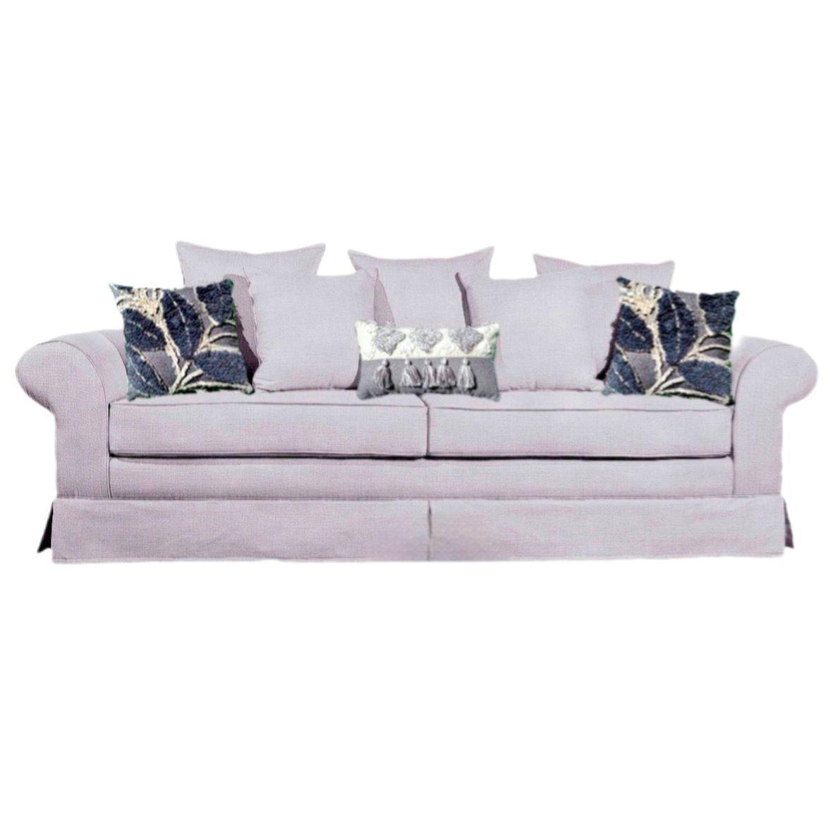 Sofa Mambo premium resorte pocket  color gris modelo Mambo-0