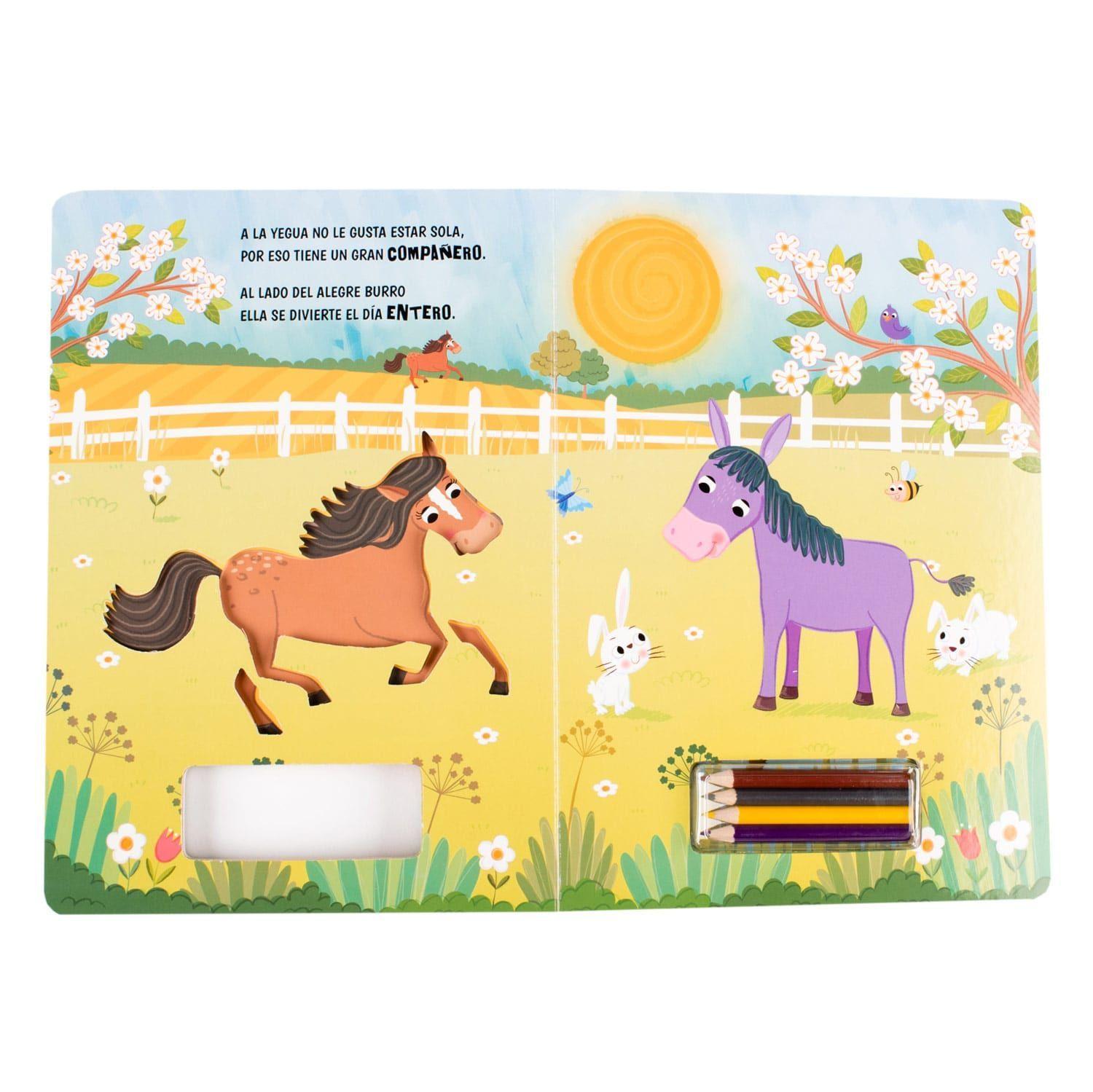 Animales de la Granja con Lapices de Colores -2