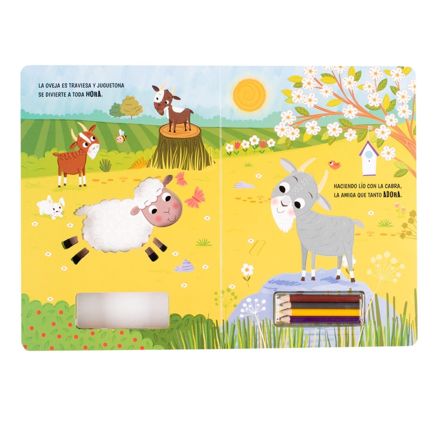Animales de la Granja con Lapices de Colores -1