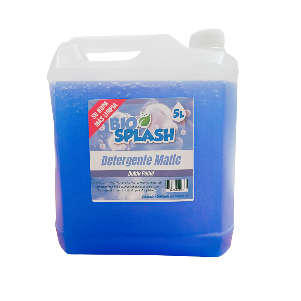 Detergente Liquido Biosplash Matic 5 Litros Pack 4 Unidades-2