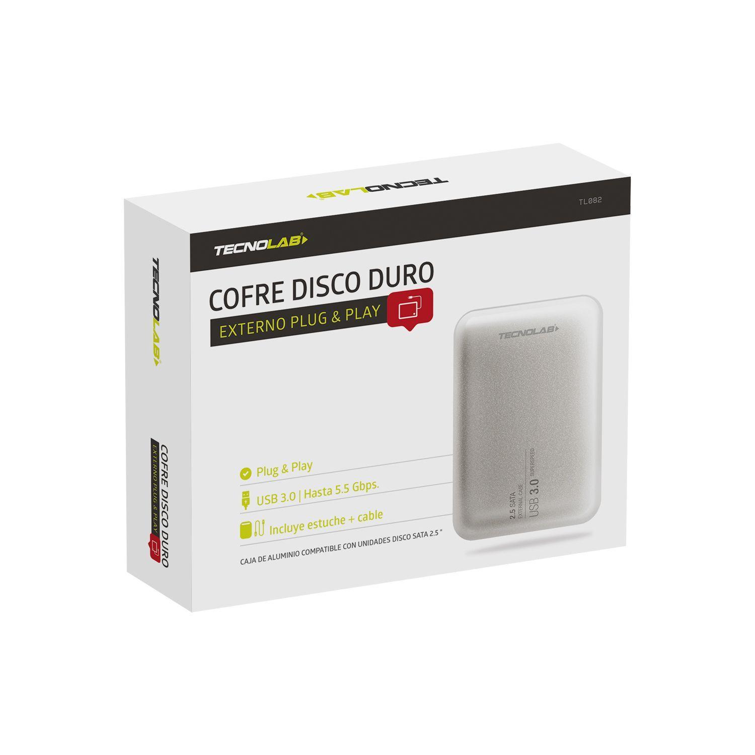 Cofre Metalico Para Disco Duro Sata 2,5 USB 3,0 hasta 2 TB-4