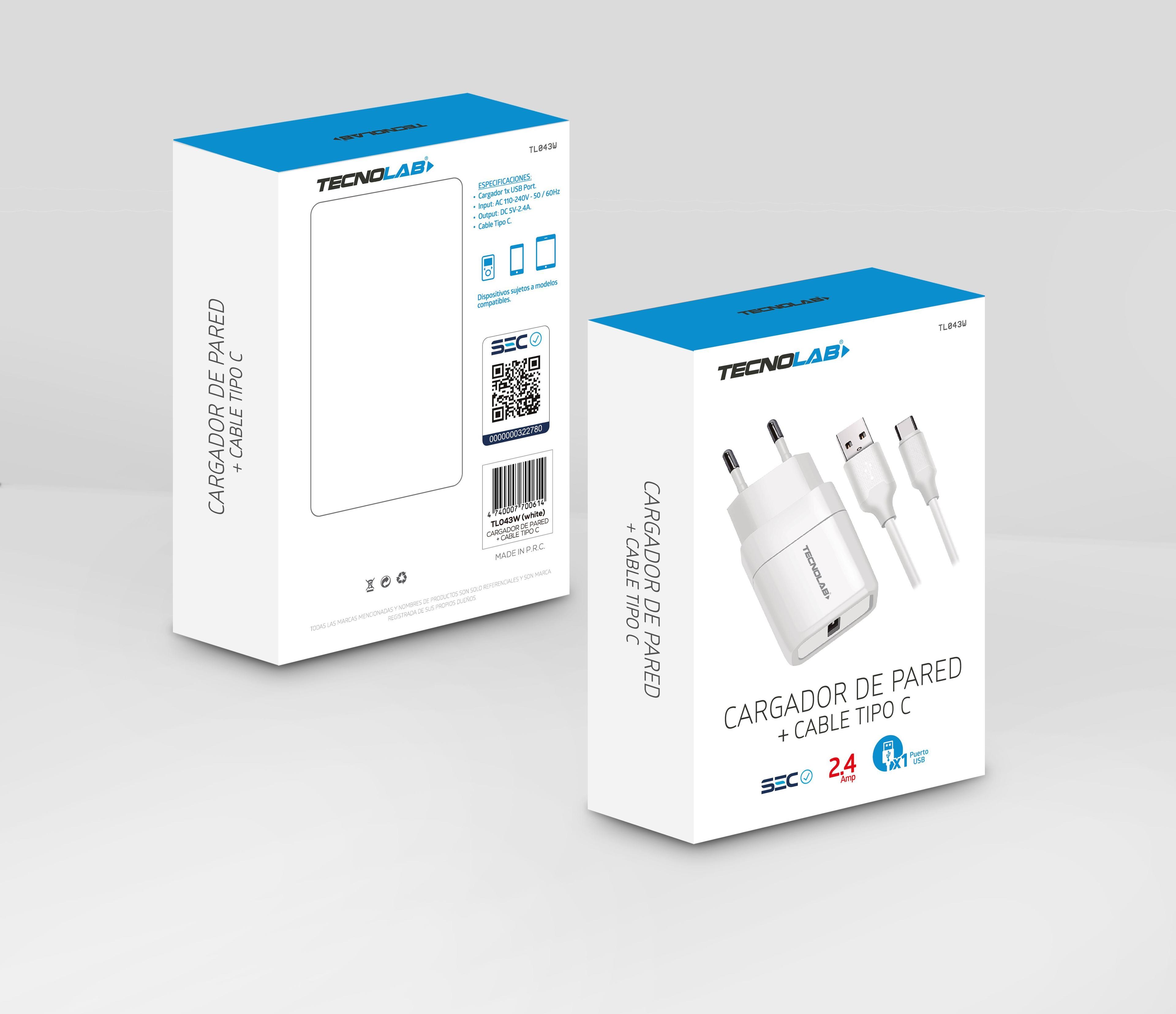 Cargador Celular 2.4A-1 Usb Con Cable Type C - White-3