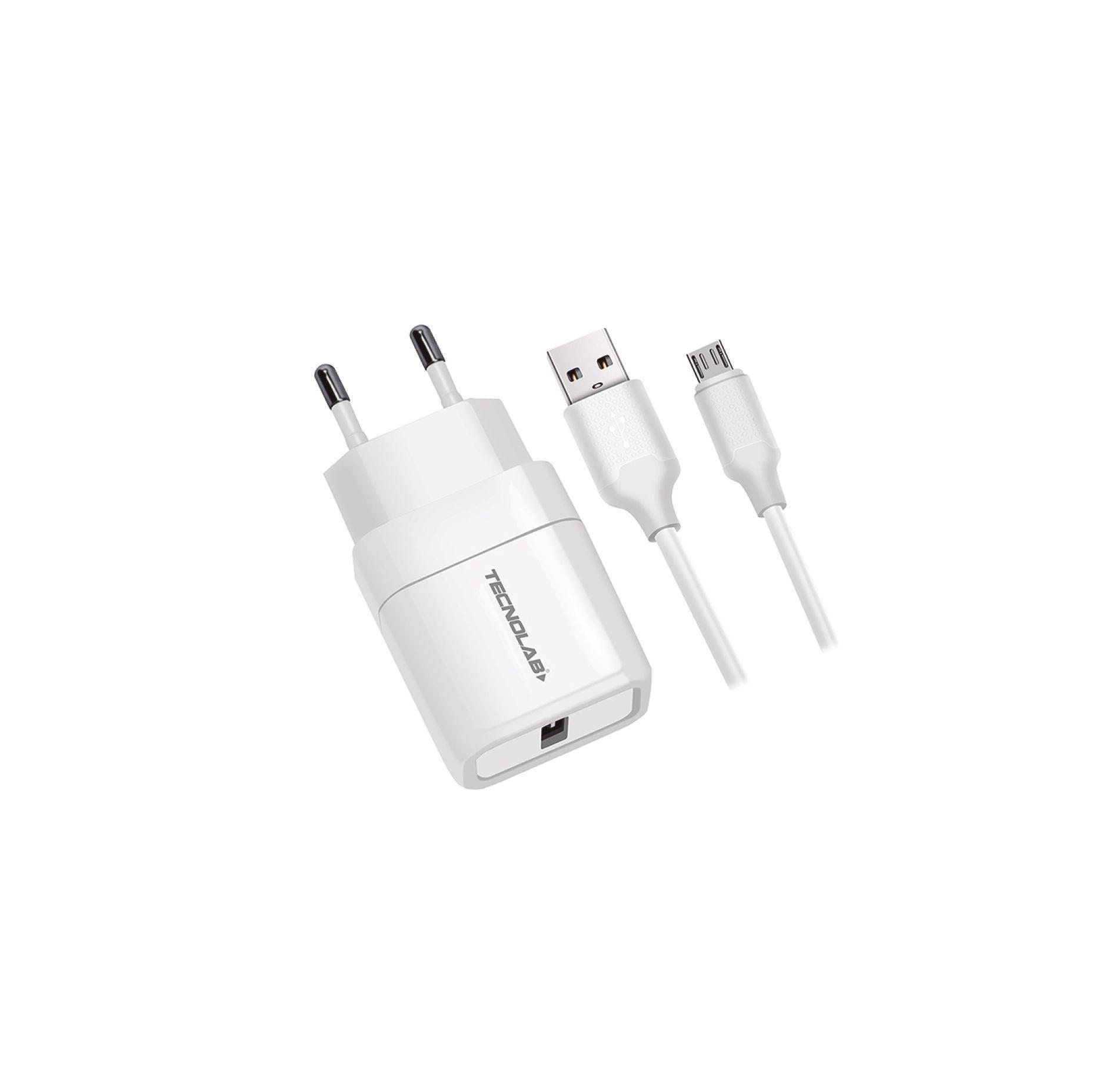Cargador Celular 2.4 A-1 Usb Con Cable Micro Usb- White-0