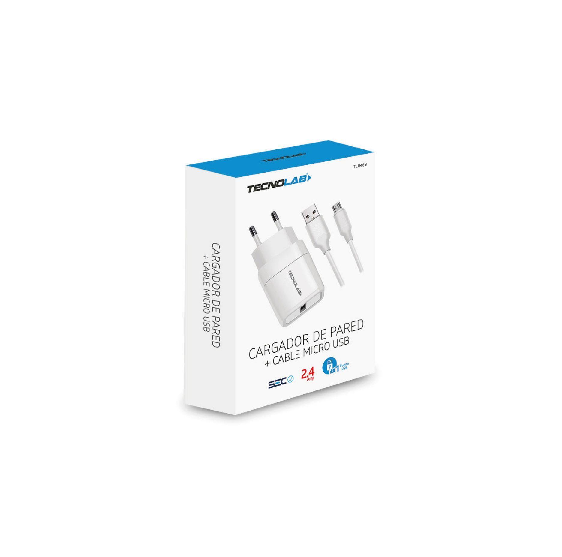 Cargador Celular 2.4 A-1 Usb Con Cable Micro Usb- White-2