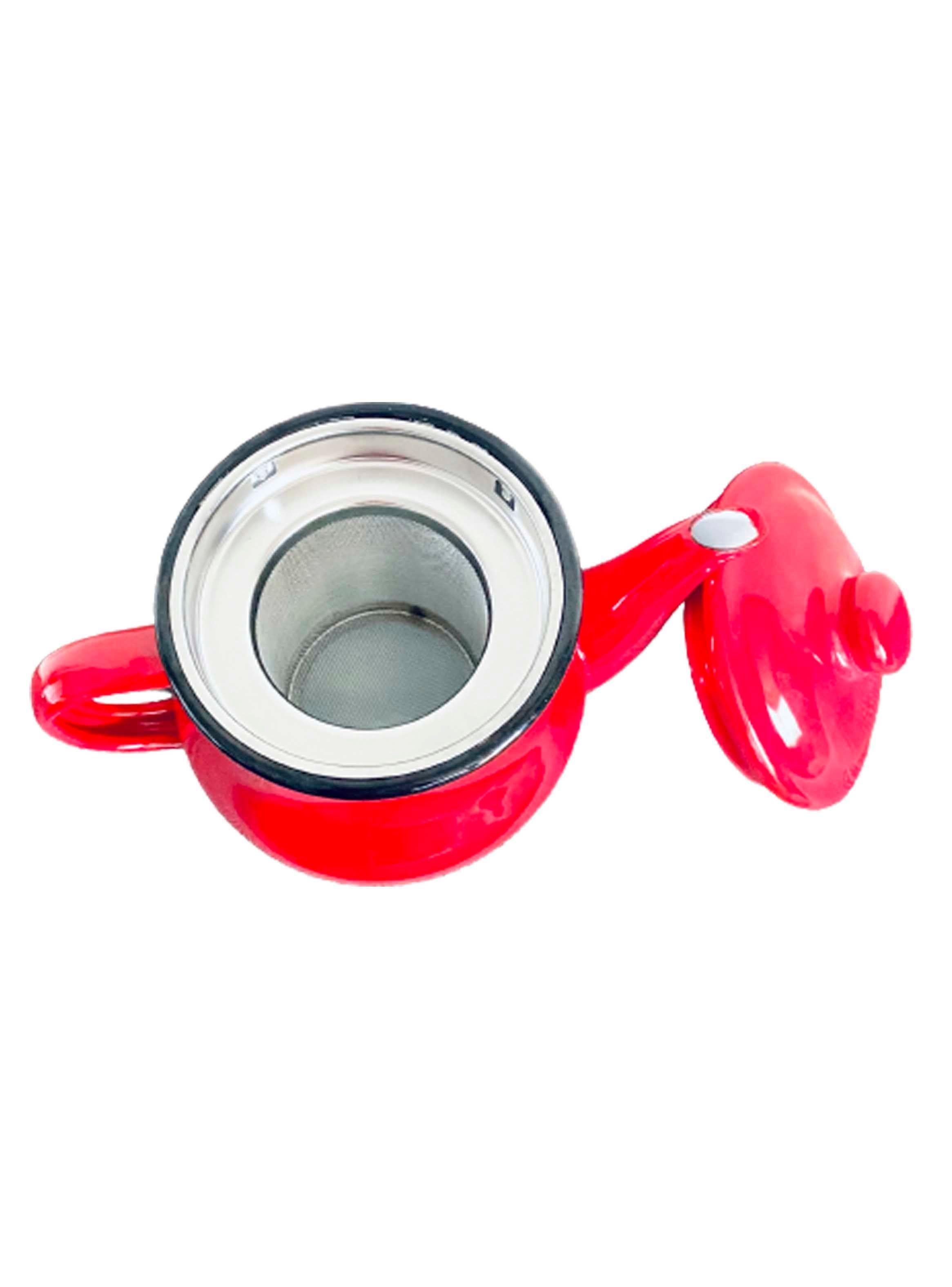 TETERA ENLOZADA 500 ML CON FILTRO ROJA CONDOR-2