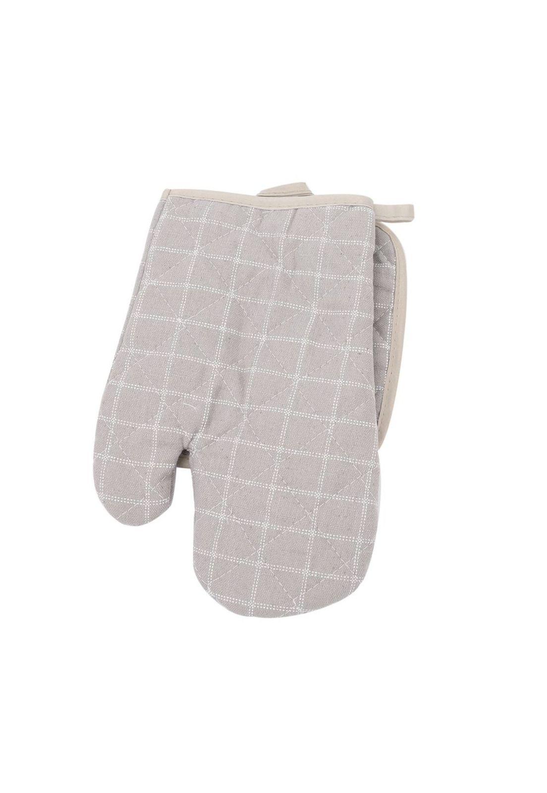Set Guante y Toma Olla de Cocina Gris 17x26cm-1