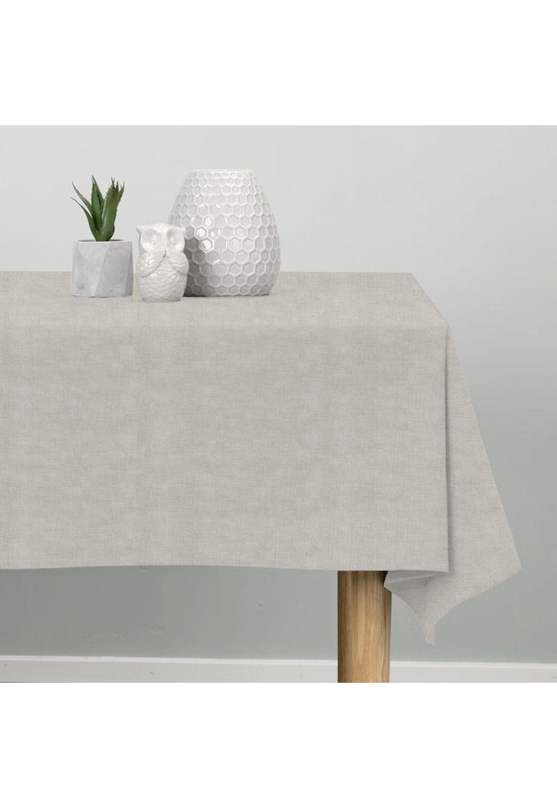 Mantel de Algodón 150x210cm Gris Claro -0