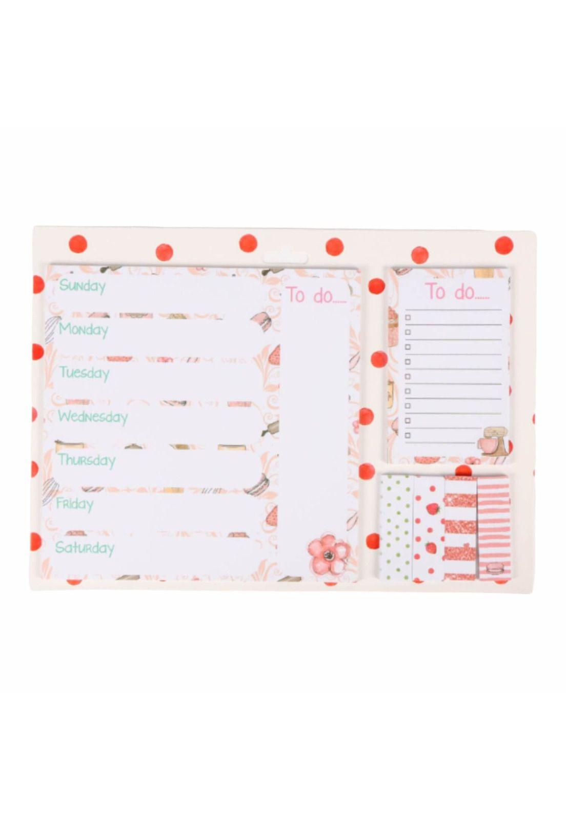 Planificador Semanal Rojo-0