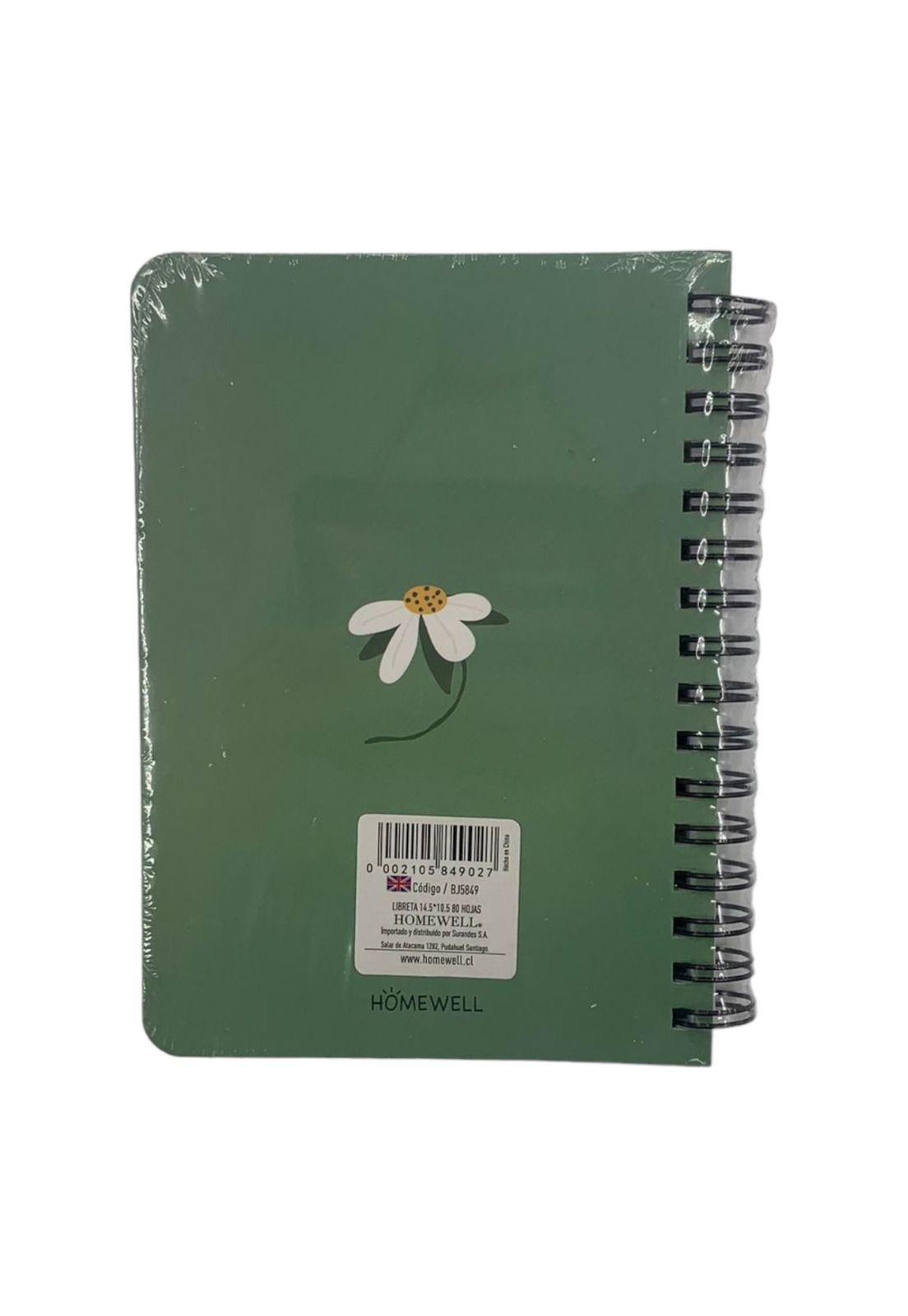 Libreta verde oscuro 14.5*10.5 80 hojas-1