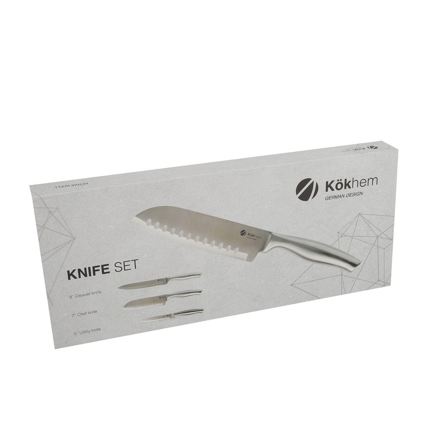 Set Cuchillos Acero Inoxidable *3-2