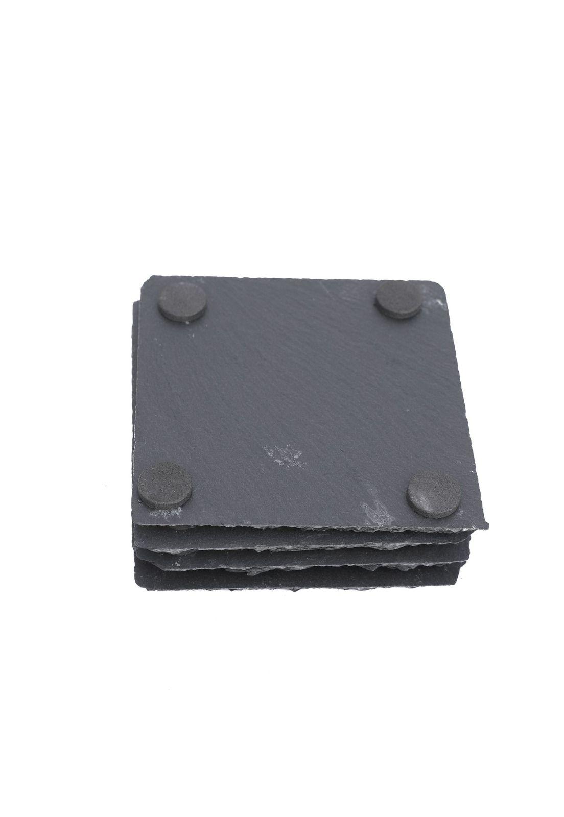 Set Posavasos Piedra Pizarra Cuadrado (4u)-2