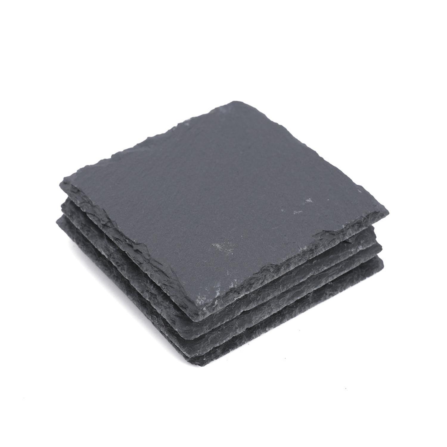 Set Posavasos Piedra Pizarra Cuadrado (4u)-1