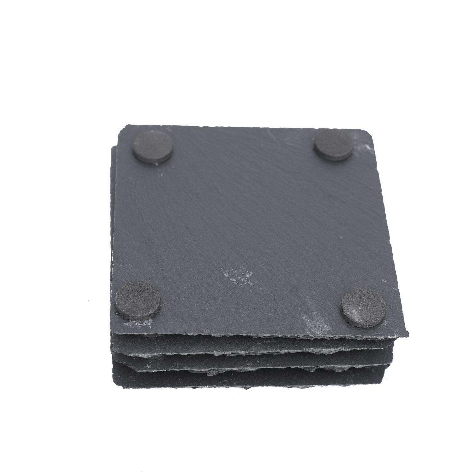 Set Posavasos Piedra Pizarra Cuadrado (4u)-2