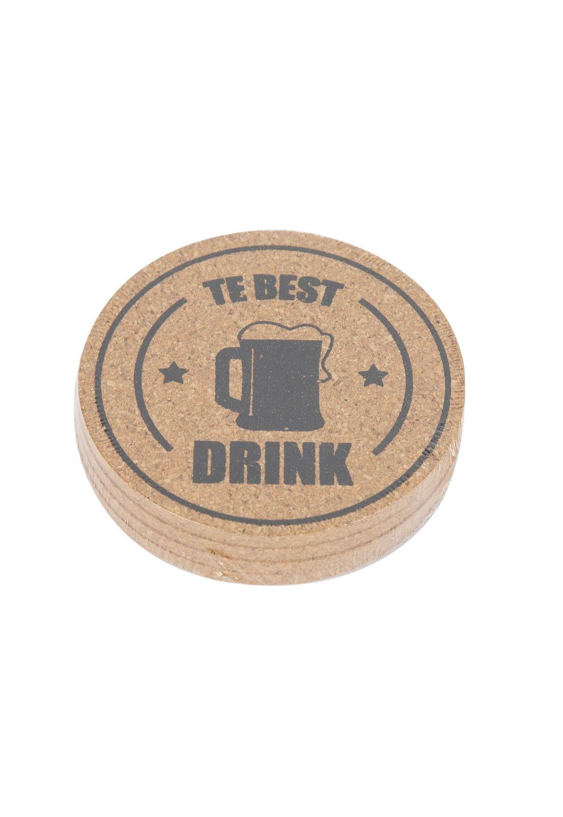 Posa Vasos Corcho Redondo (4u)-3