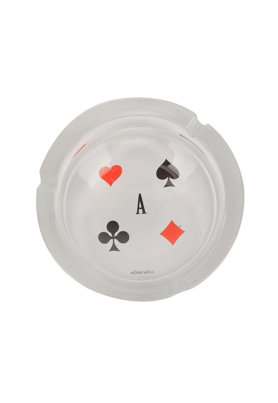 Cenicero de Vidrio Diseño Blanco 10x3.8cm-0