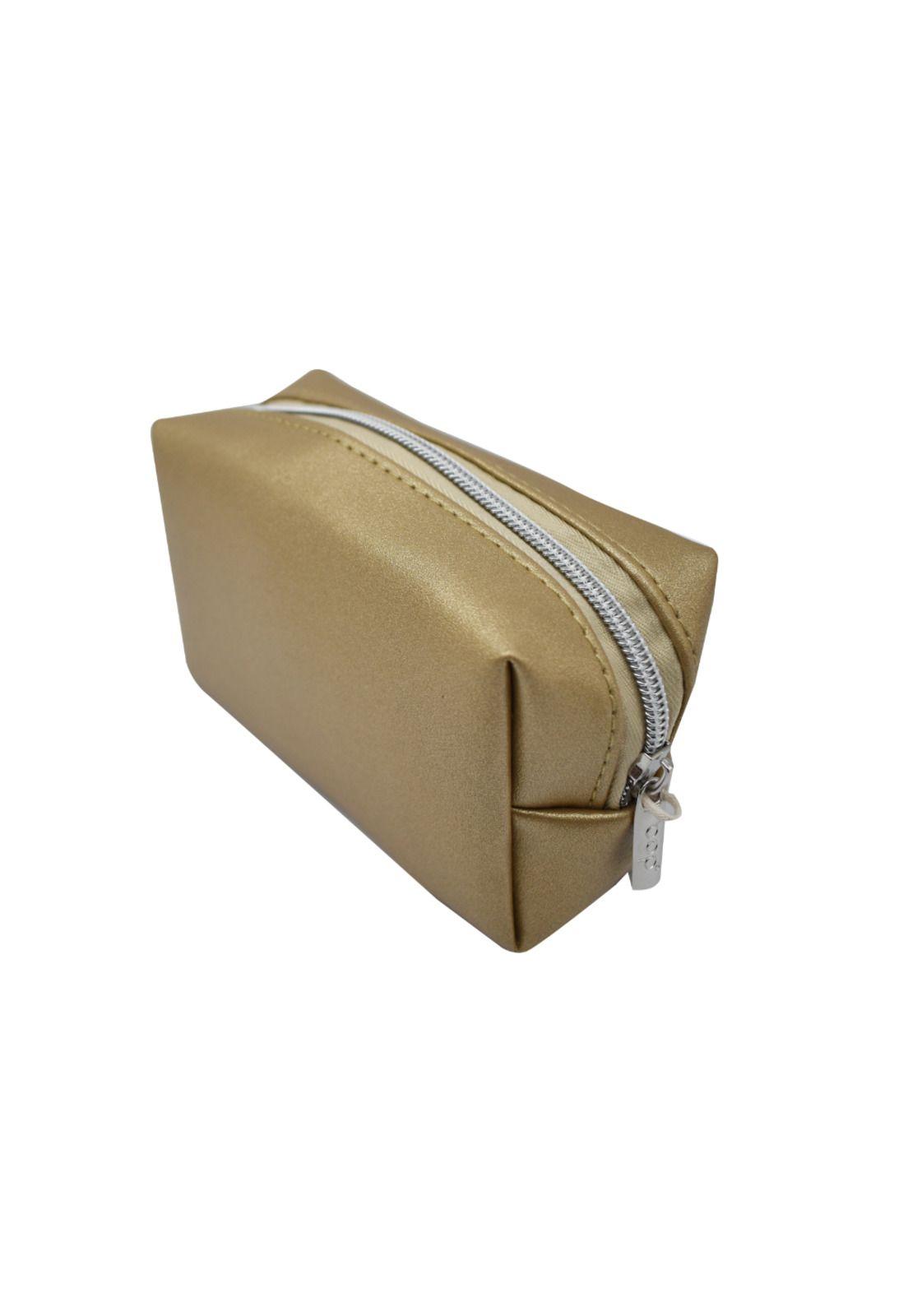 Cosmetiquero Rectangular Pequeño Dorado BOP-0