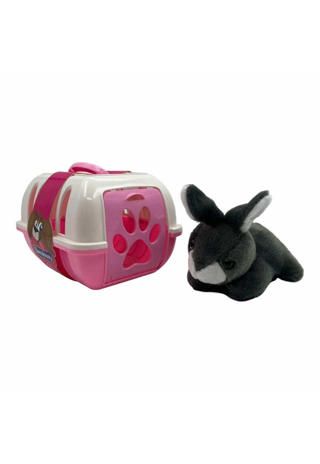 Casa Mascotas de Peluche Conejo Gris-0