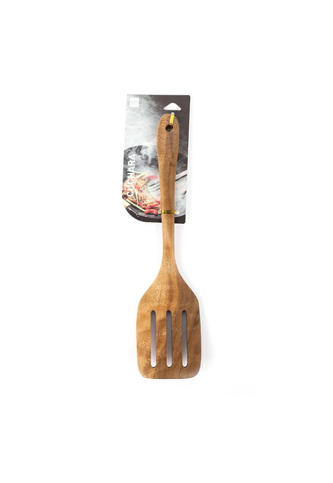 Espatula Ranurada Madera Cocina 7*30Cm-0