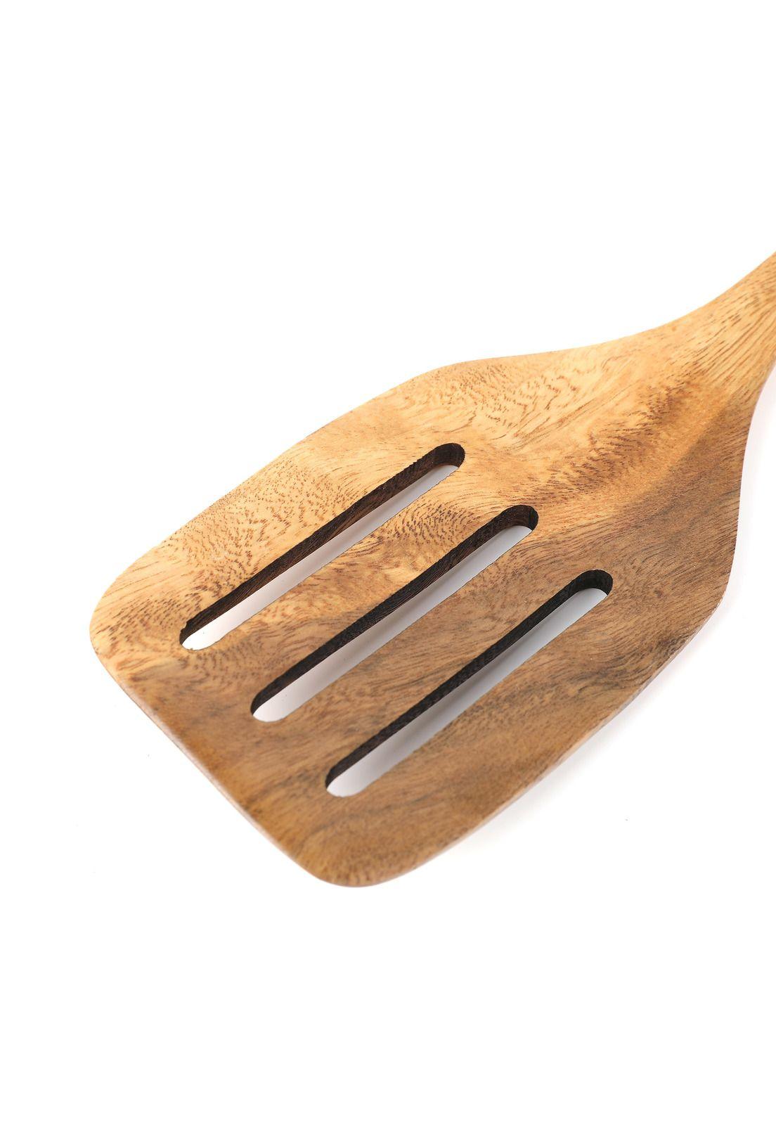 Espatula Ranurada Madera Cocina 7*30Cm-1