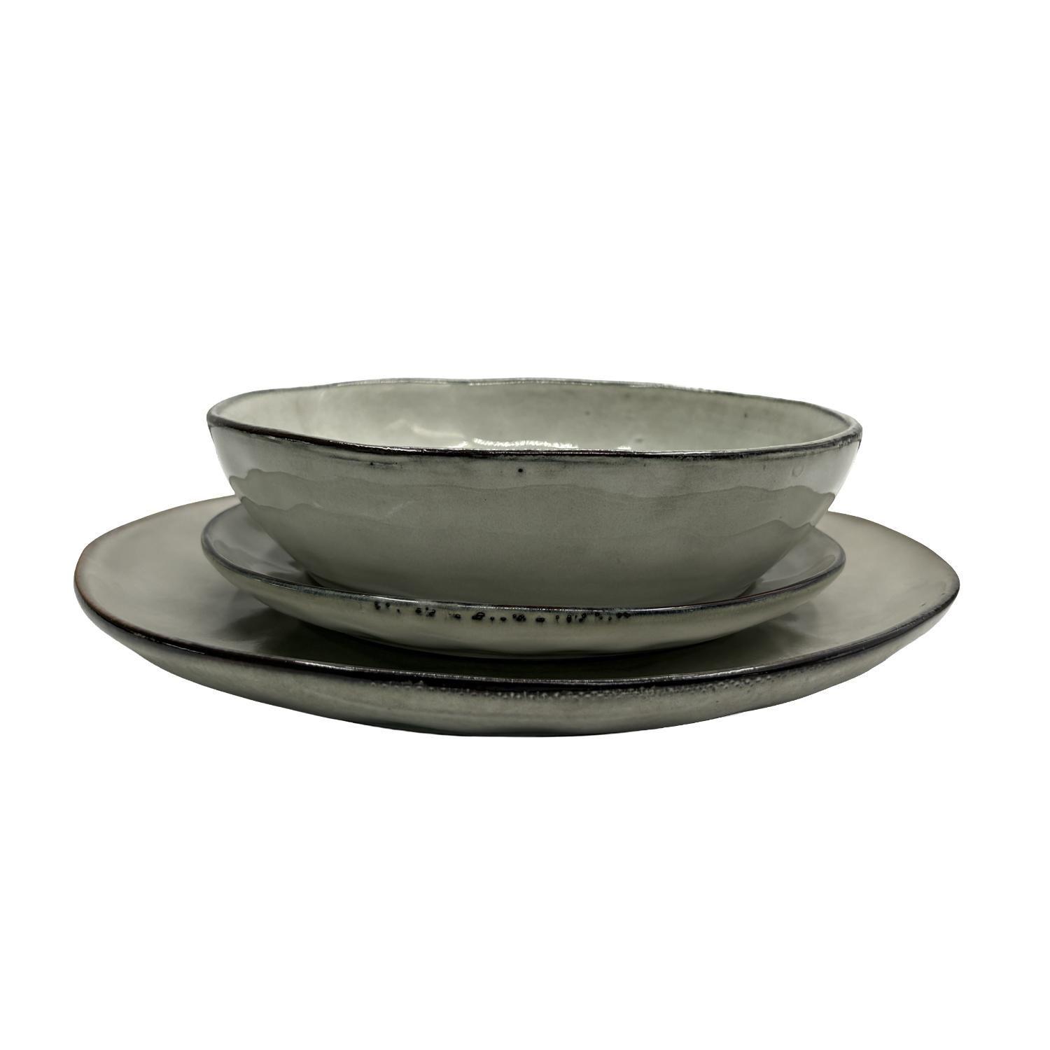 Vajilla Loza Smoke Grey Set *1-2