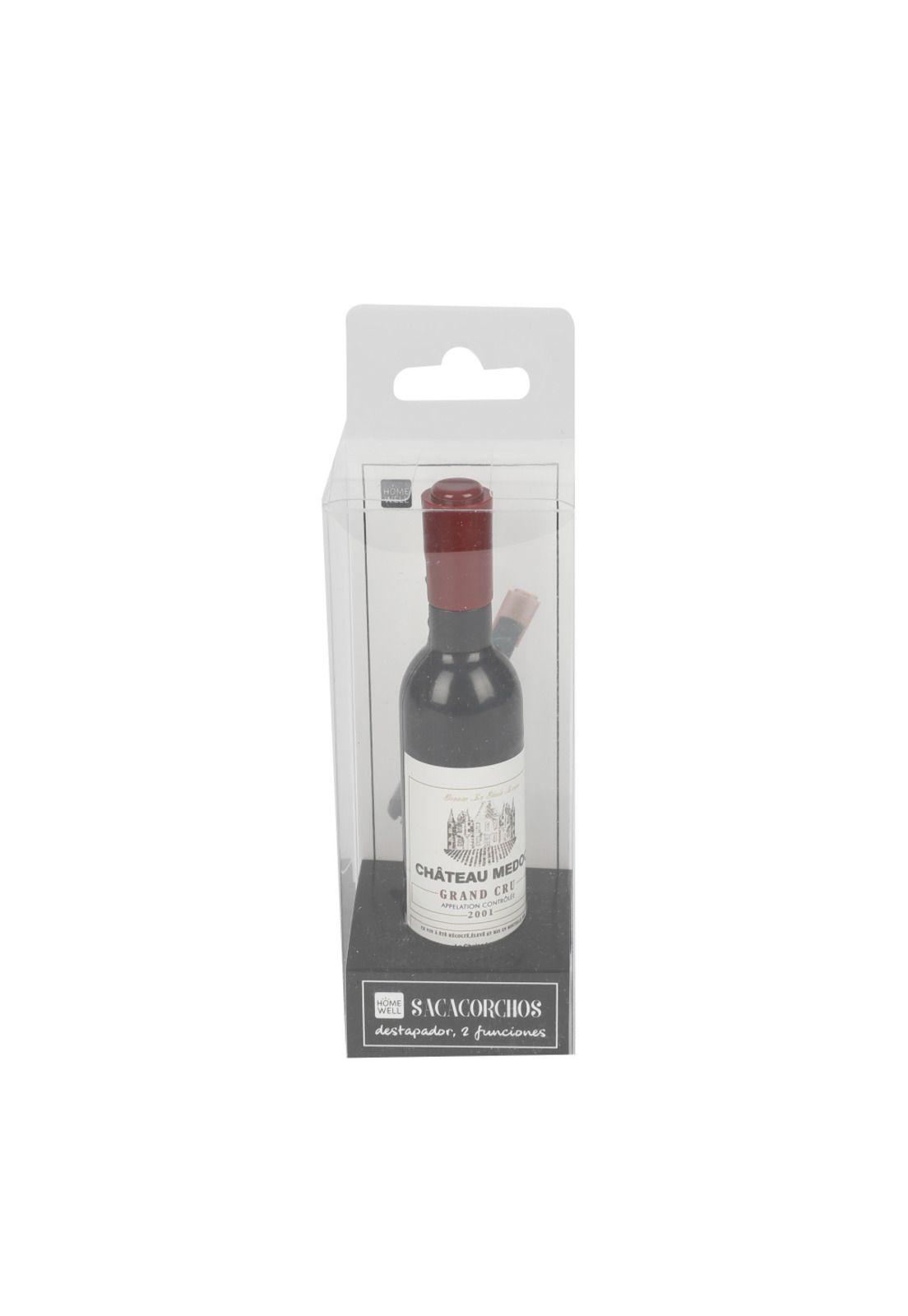 Sacacorchos y Destapador con Imán Diseño Botella Vino-0