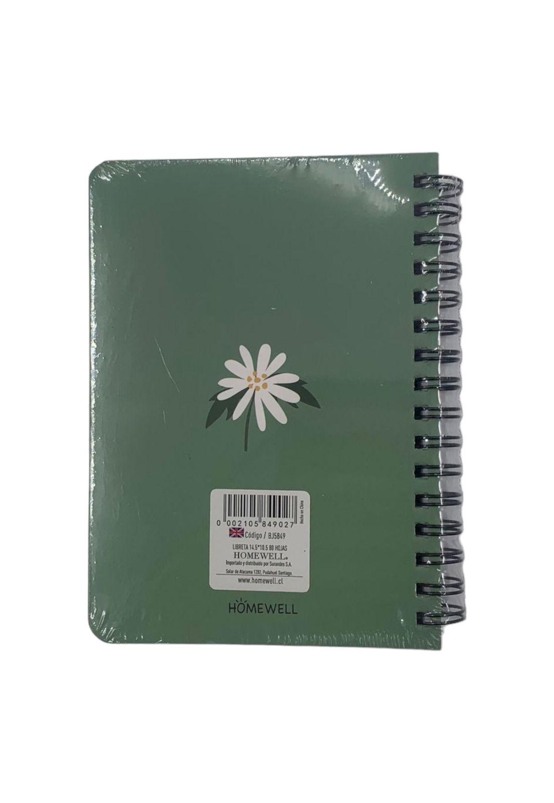 Libreta Verde claro14.5*10.5 80 hojas-1