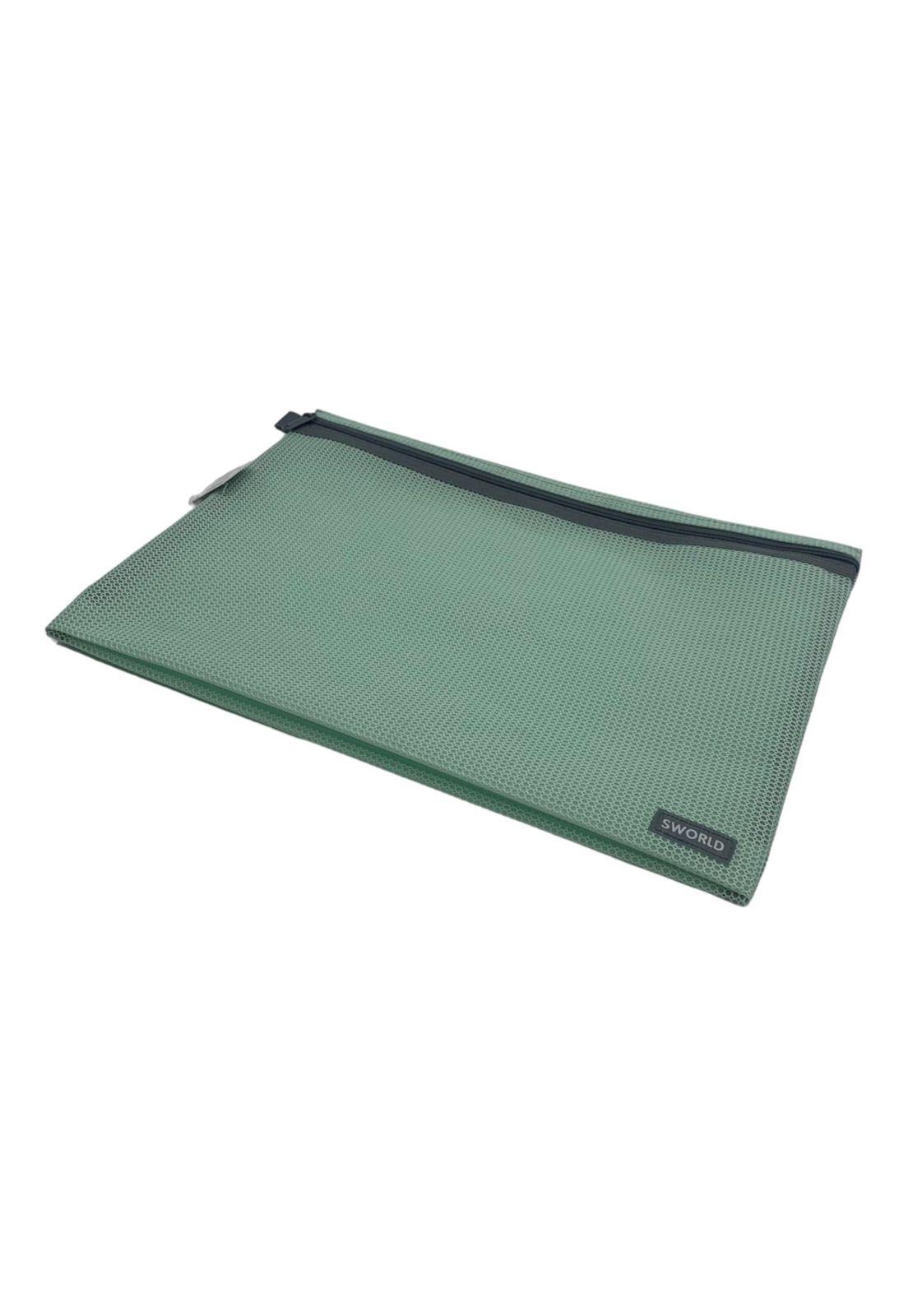 Estuche malla verde 35*24.5cm-1