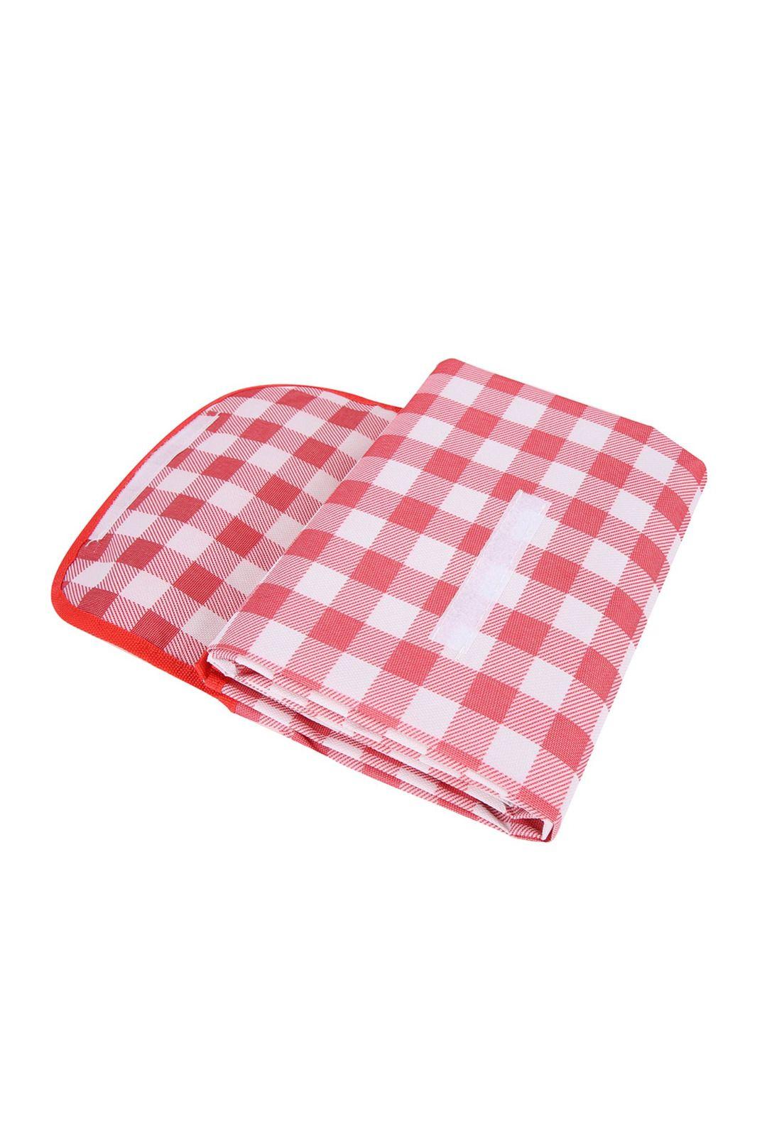Manta para Picnic Plegable Roja 150x150cm-3