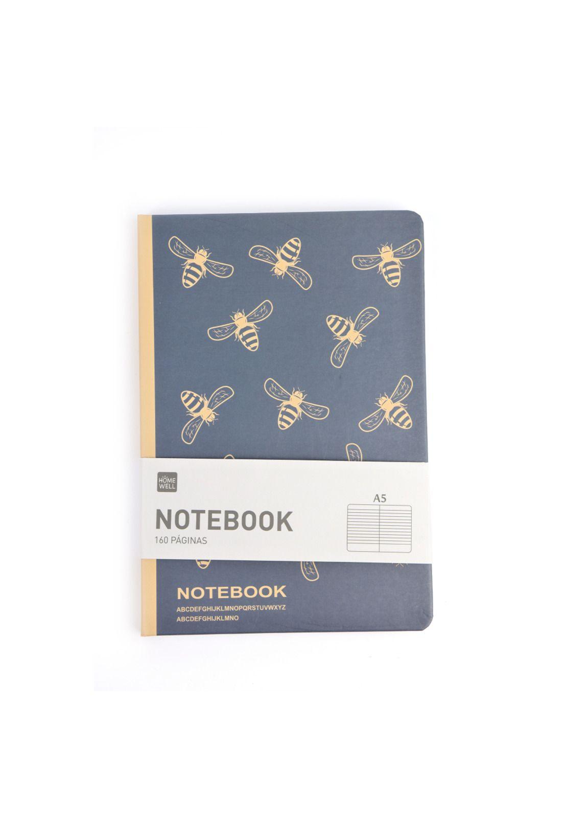 Libreta Diseño Abejas Azul 21*15Cm 80 Hojas-0