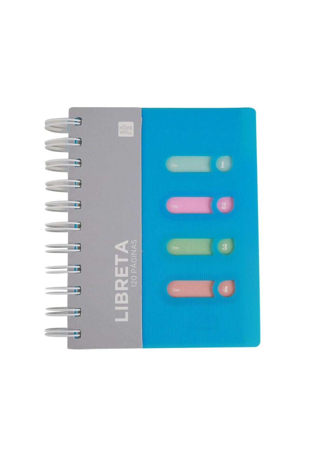 Libreta Notebook Azul 11x14.5cm-0