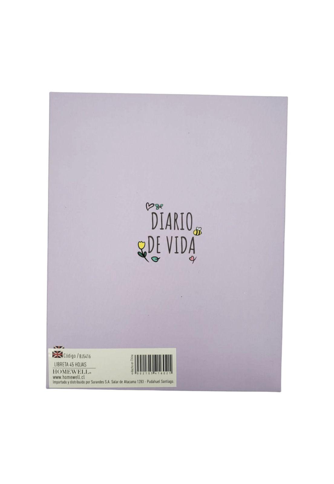 Diario de vida Morado 22x18cm 45 Hojas-3