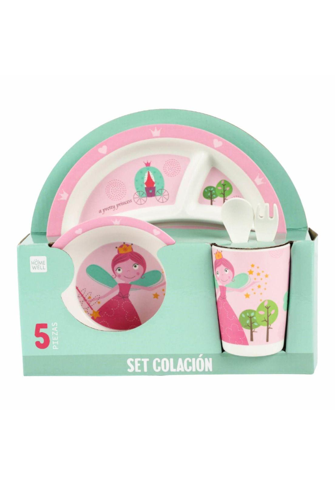 Set Melamina Rosado 5pcs-4