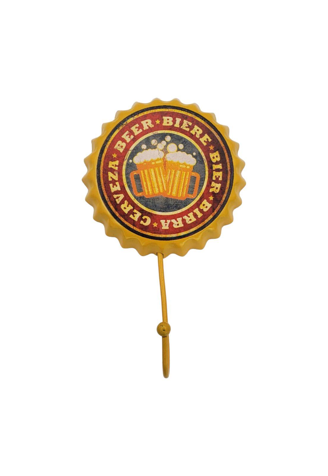 Perchero Chapa Botella Amarillo Diseño 18*11.5cm-0