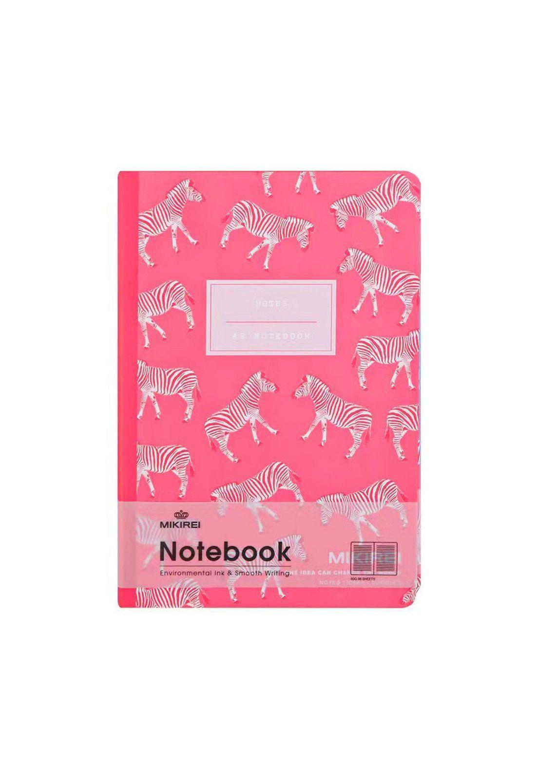 Libreta Tapa Dura Cebras Rosada 14.5x10.5cm 96pag-0