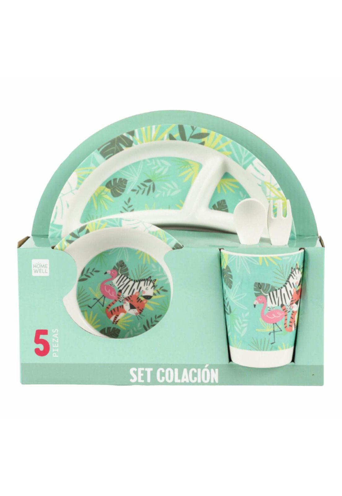 Set Melamina Verde Manzana 5pcs-4