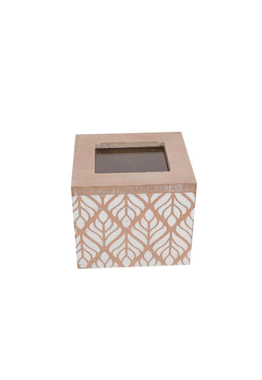 Caja de Té Madera Diseño 9.5x8.5x8.5cm-0