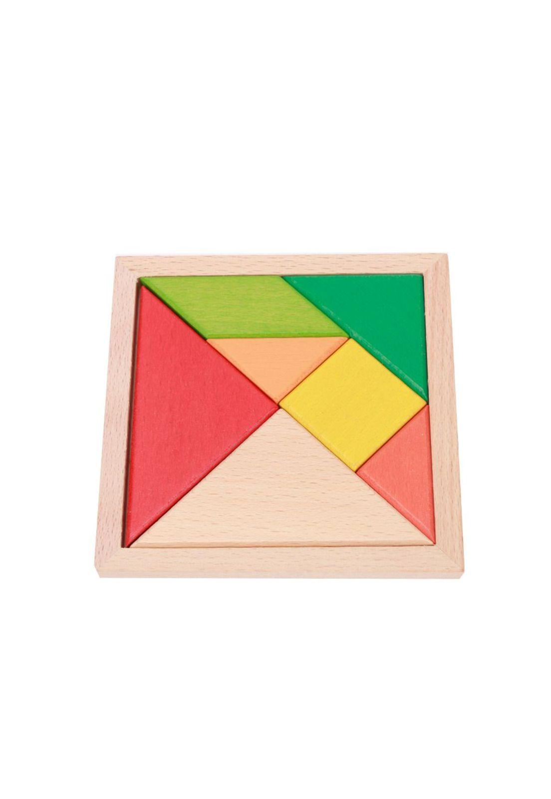 Rompecabezas Tangrama Madera 12x12cm-0