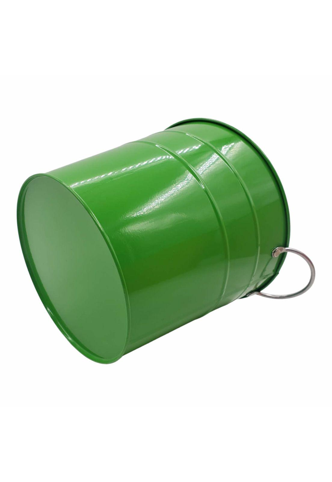 Balde de Metal Verde claro 18x16cm-2