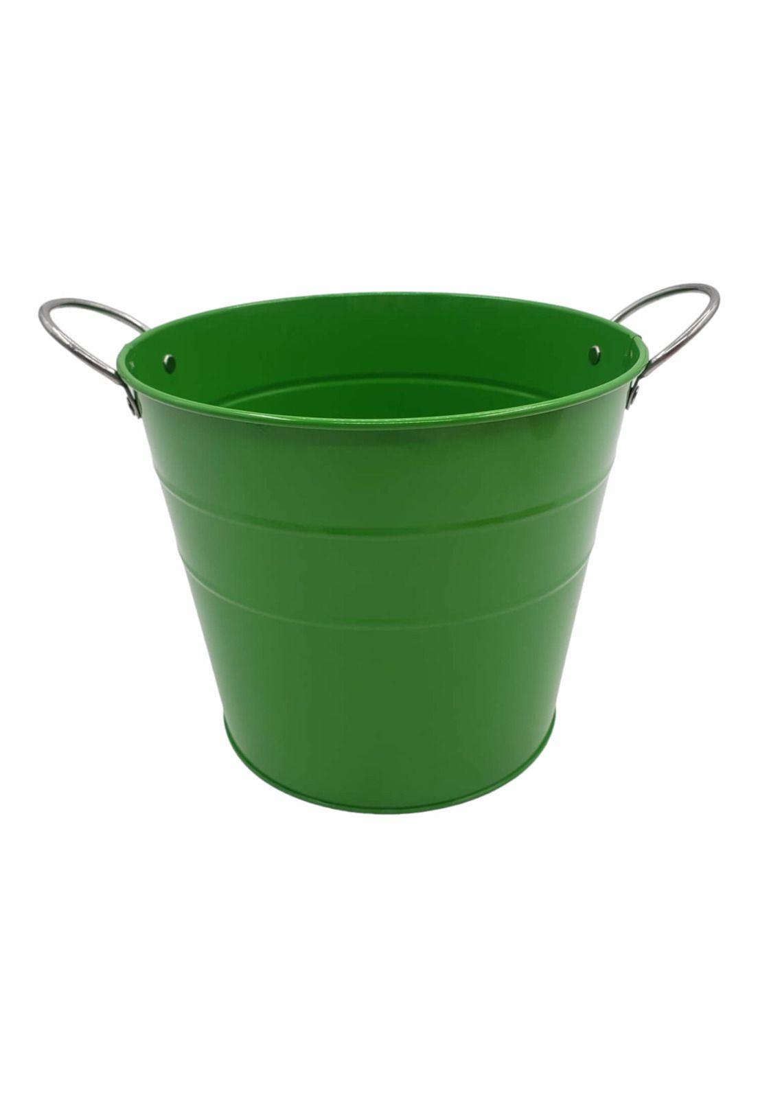 Balde de Metal Verde claro 18x16cm-0