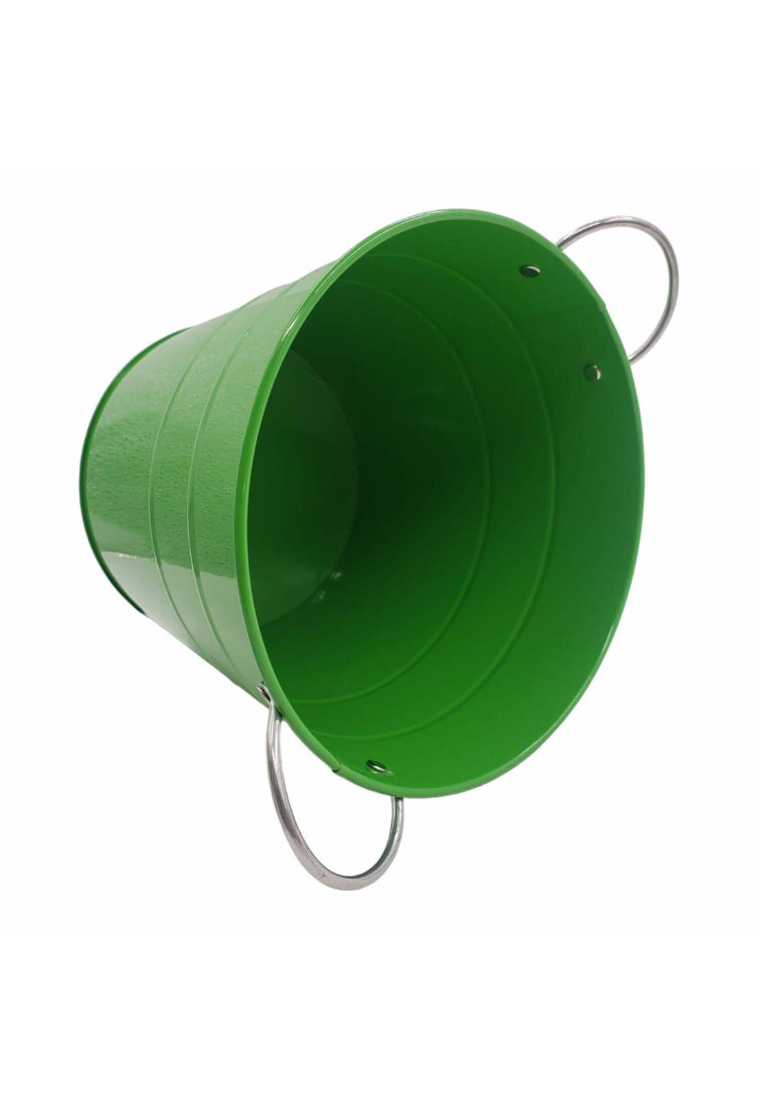 Balde de Metal Verde claro 18x16cm-1