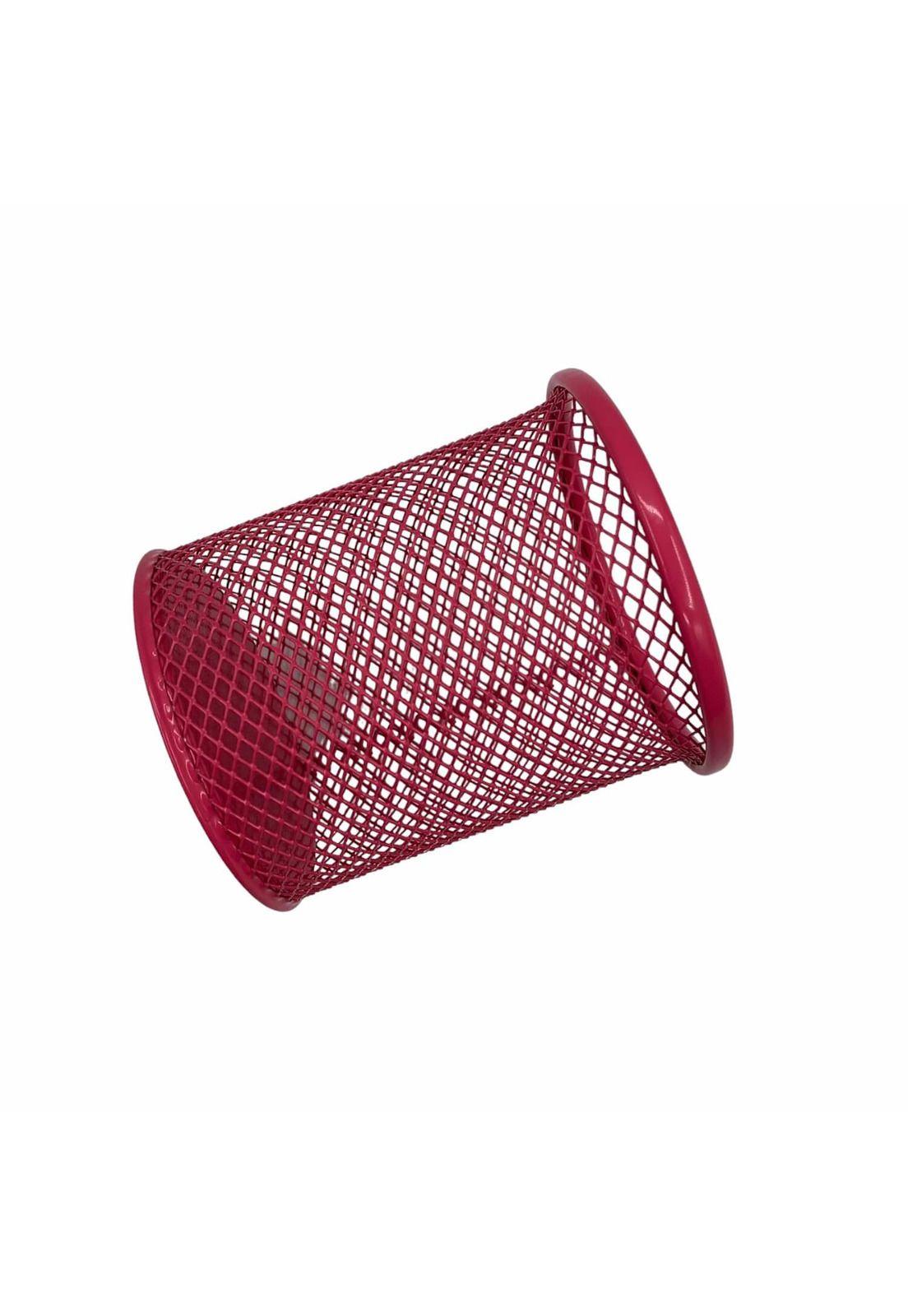 Porta Lapices Metal Rojo 8.5*9.5cm-3