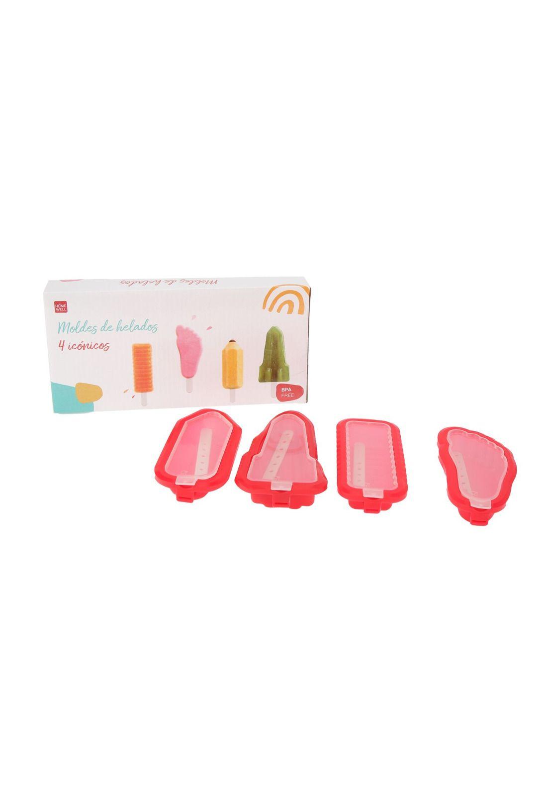 Molde Helados Silicona 4 Figuras-0