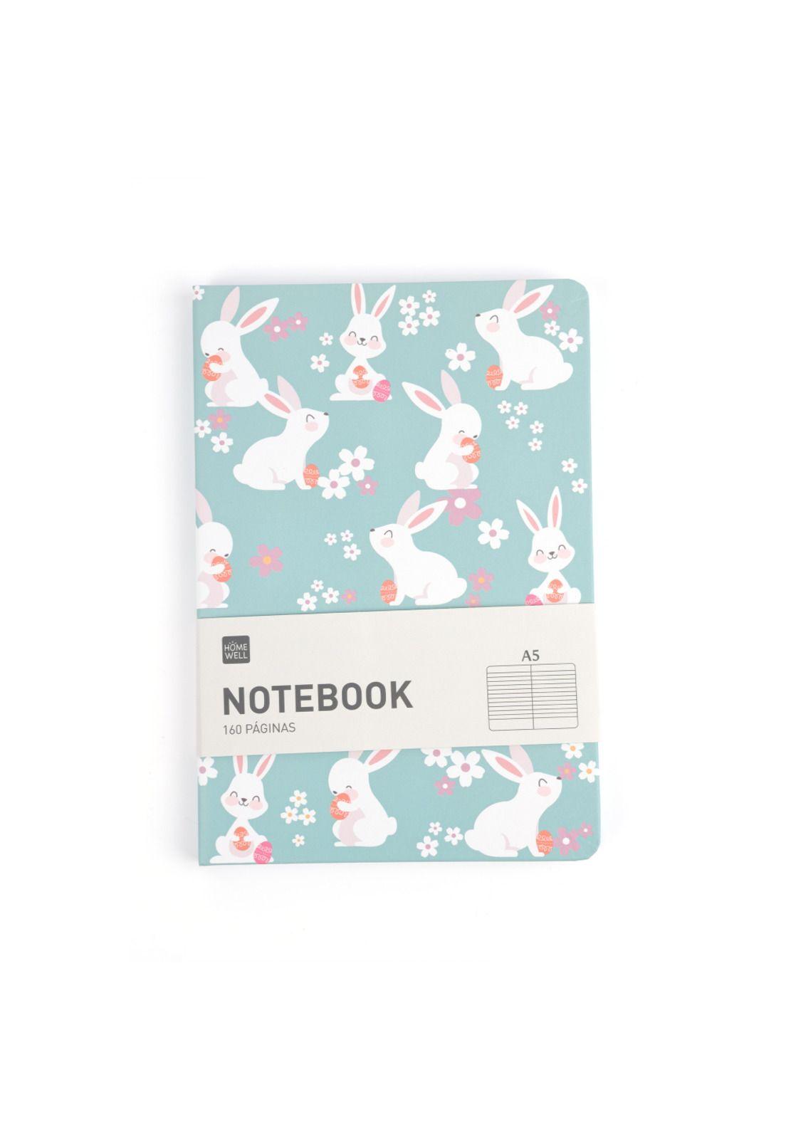 Libreta Diseño Conejos Celeste 21*15Cm 80 Hojas-0