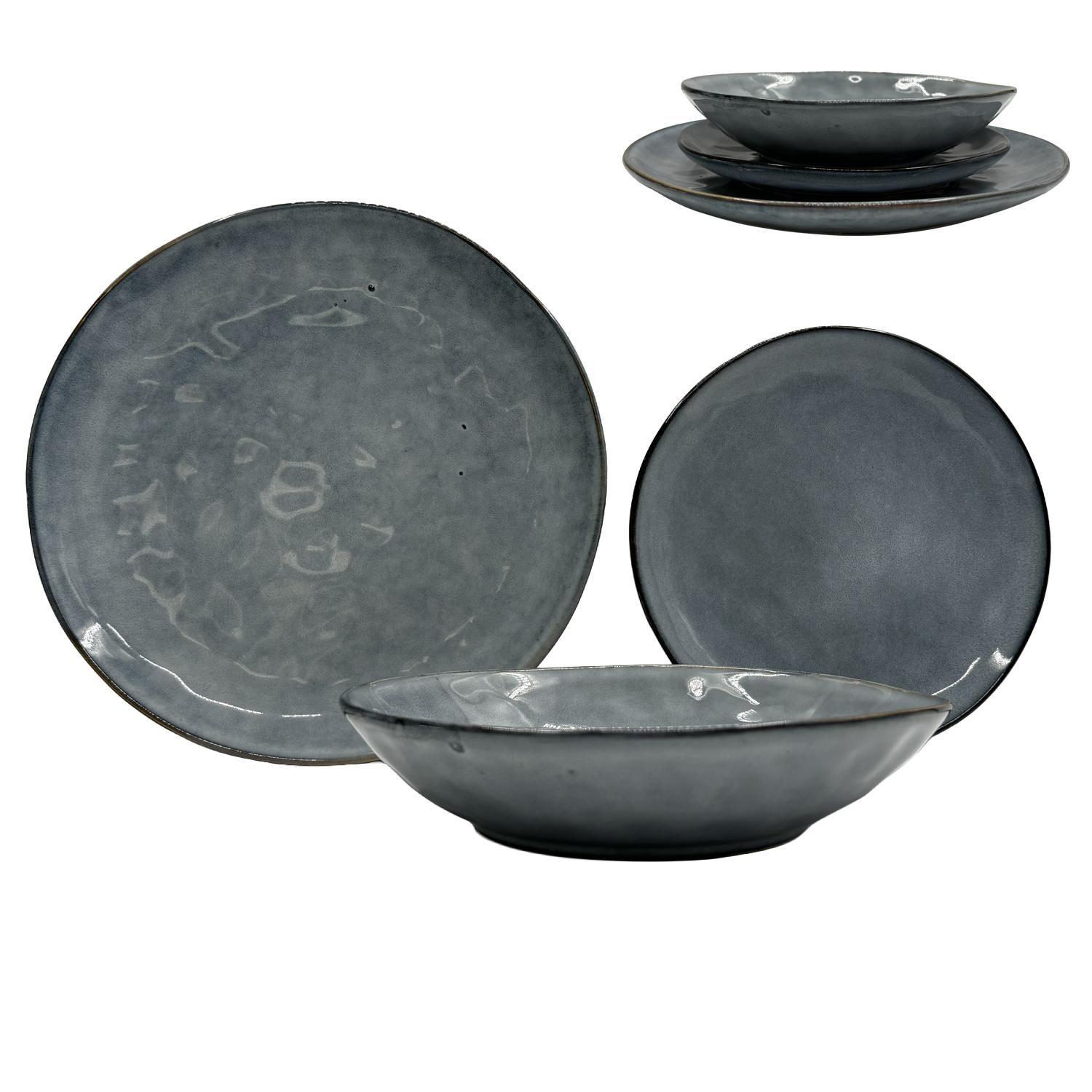 Vajilla Loza Stone Grey Set *1-0