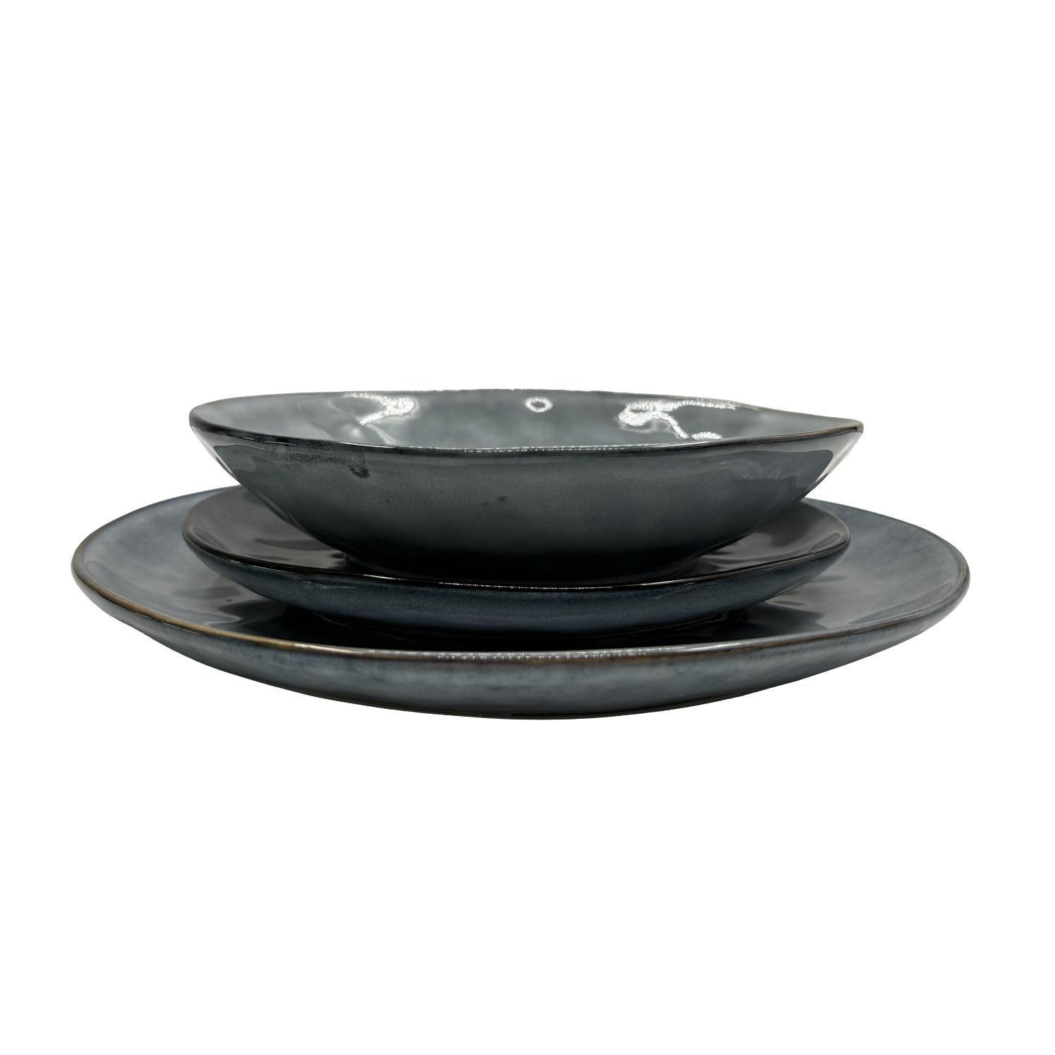 Vajilla Loza Stone Grey Set *1-2