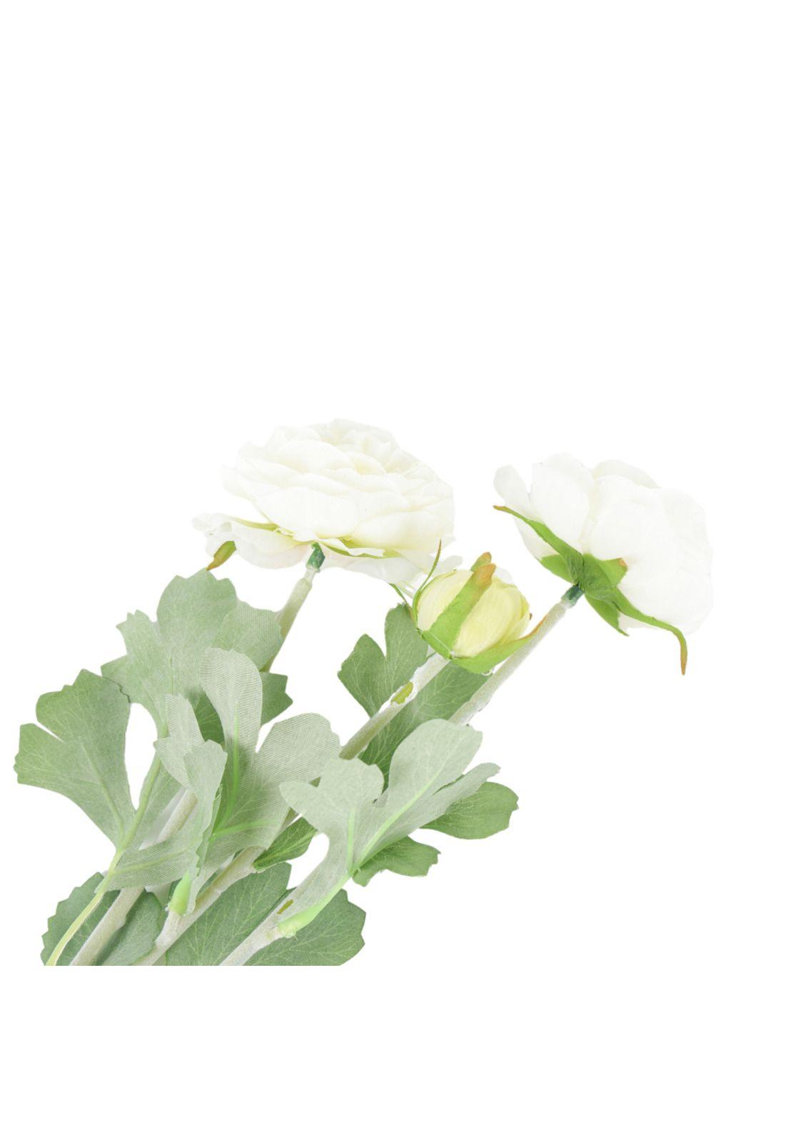 Flor Rosa Artificial Blanca 49Cm-0